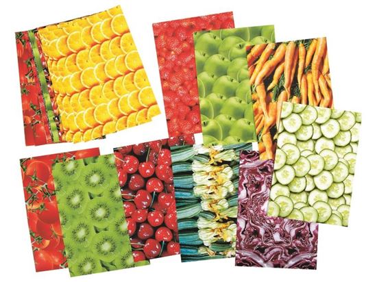 Image sur 23828020 FEUILLES DE PAPIER IMAGIER 145 g Fruits et légumes