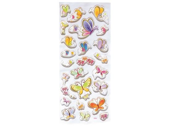 Image sur 28708020 GOMMETTES EN RELIEF PLASTIFIÉES Papillons