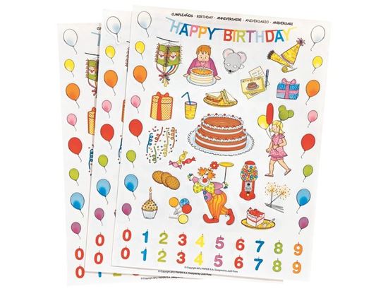 Image sur 35518020 GOMMETTES THÉMATIQUES REPOSITIONNABLES Anniversaire