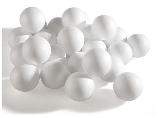 Image sur 3645001 BOULES EN POLYSTYRÈNE À DÉCORER Ø 10 cm