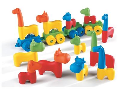 Image de 41786171 CONSTRUCTION SOFT CUBES Les animaux