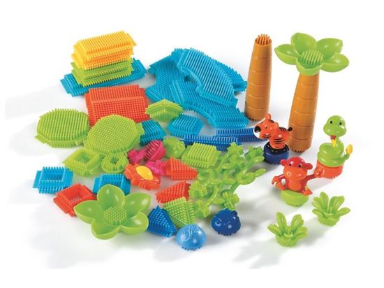 Image sur 42024171 JEU DE CONSTRUCTION Bristle Blocks Lot de 56 briques - La jungle