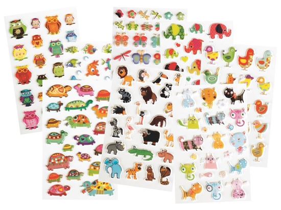 Image sur 44311171 GOMMETTES RELIEF 3D Animaux