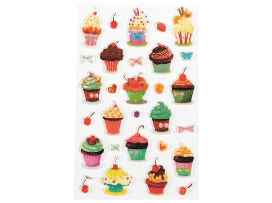 Image sur 44314171 GOMMETTES RELIEF 3D Cupcake