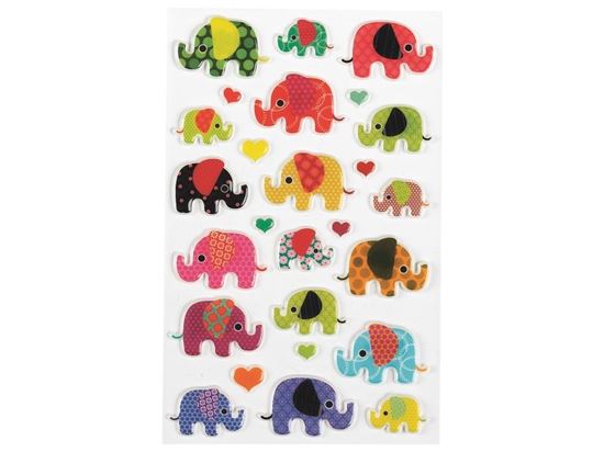 Image sur 44315171 GOMMETTES RELIEF 3D Eléphant