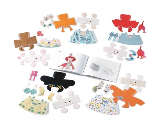 Image sur 45422171 COFFRET PLIAGE Paper Toys Poupées Kokeshis