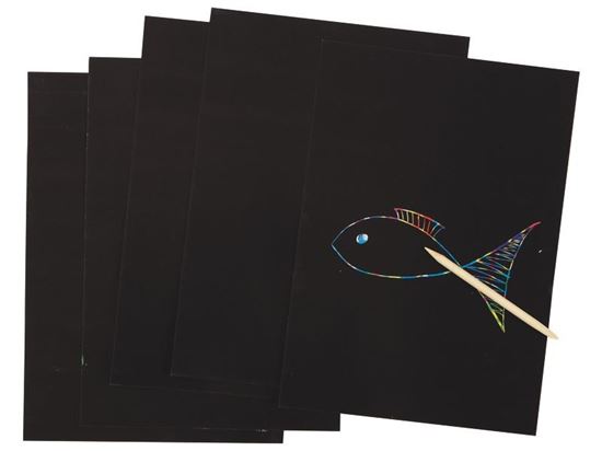Image sur 46414171 CARTES À GRATTER A4 Arc-en-ciel