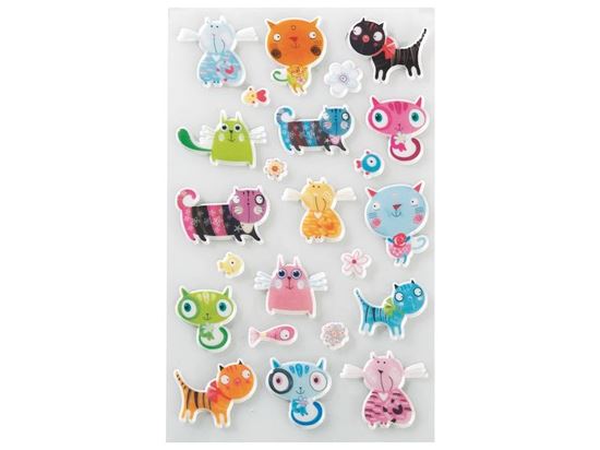 Image sur 47497171 GOMMETTES RELIEF 3D Chat