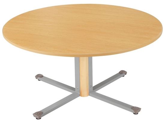 Image sur 47799007 Table plateau stratifié insonorisé - Pied central - Ronde T4