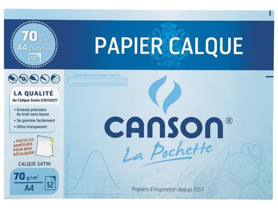 Image sur 38575101 POCHETTE DE PAPIER CANSON CALQUE Avec adhésifs