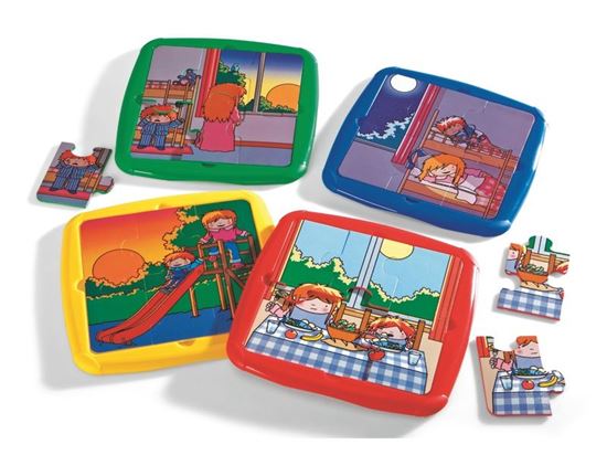 Image sur 47906171 PUZZLES EN PLASTIQUE  Les moments de la journée