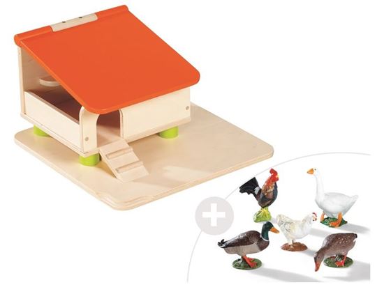 Image sur 48063020 MAXI LOT Le poulailler + 5 animaux