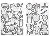 Image sur 50205171 GOMMETTES À COLORIER repositionnables Animaux et école
