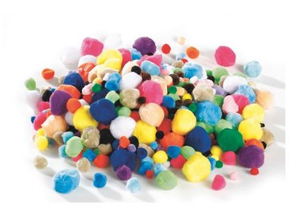 Image de 50315171 POMPONS MULTICOLORES MULTITAILLES