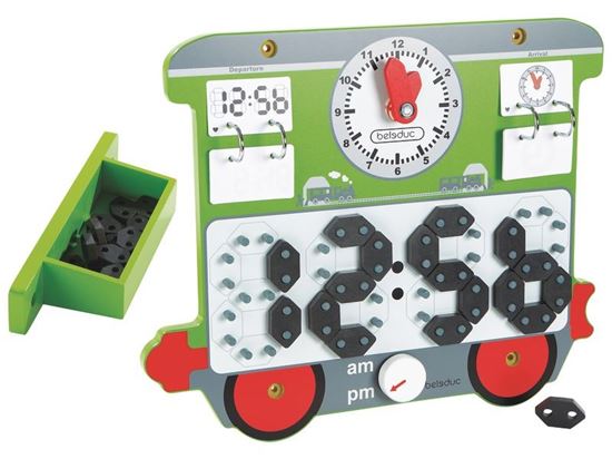 Image sur 49154171 LE TRAIN MURAL L'horloge