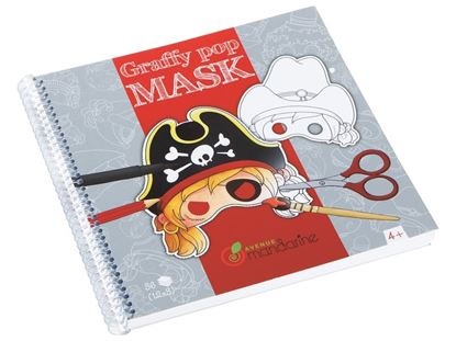 Image de 49255001 CAHIER DE MASQUES À DÉCORER Aventuriers