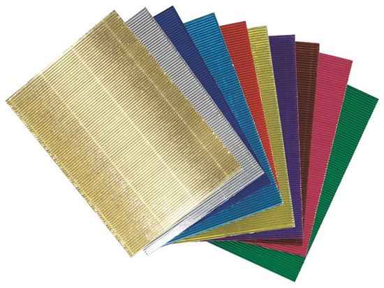 Image sur 49449171 FEUILLES DE CARTON ONDULÉ MÉTALLISÉES 230 g