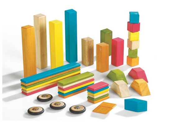 Image sur 51419171 JEU DE CONSTRUCTION MAGNÉTIQUE EN BOIS ÉCO-CONÇU CLASSICS 42 pièces