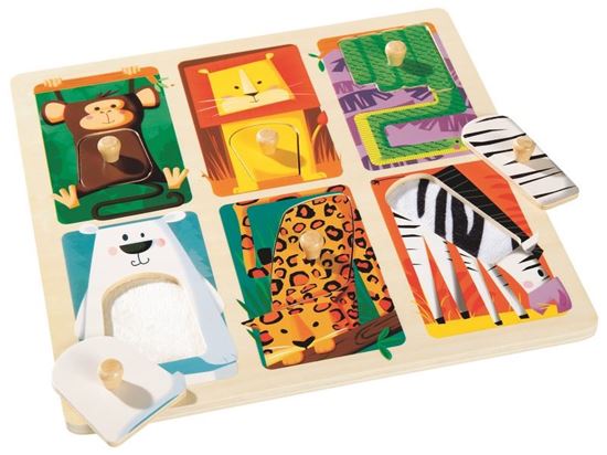 Image sur 52534171 PUZZLE TACTILE animaux du zoo