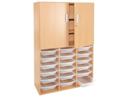 Image de 52043020 KIT Stop-bacs Portes hautes (18 bacs - 3 étagères - 6 tablettes)