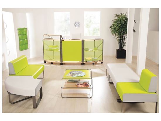 Image sur 54902037 FAUTEUIL D'ACCUEIL Bia Pouf 1/4 cercle