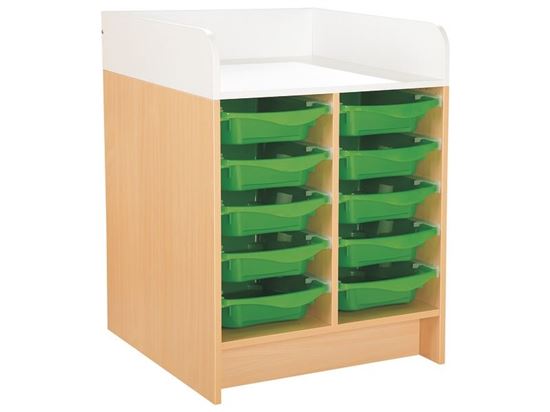 Image sur 54287037 MEUBLE À LANGER Kazéo L: 70 cm 10 Stop-bacs