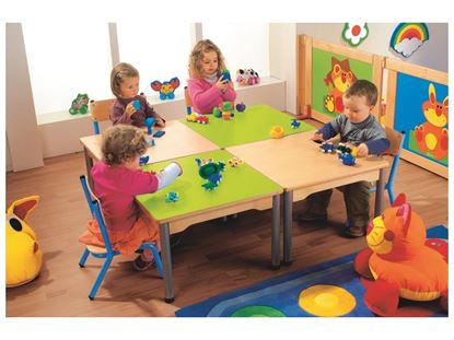 Image de 38711001 TABLE PLATEAU STRATIFIÉ - PIÉTEMENT MÉTAL GRIS