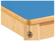 Image sur 38707001 TABLE PLATEAU STRATIFIE AVEC PIETEMENT EN BOIS - L: 60 cm - l: 50 cm