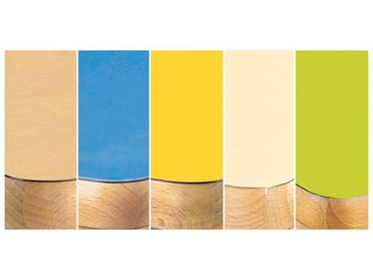 Image de 52833001 TABLE PLATEAU STRATIFIE AVEC PIETEMENT METAL GRIS - L: 60 cm - l: 60 cm