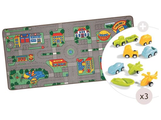 Image sur 56545171 MAXI LOT TAPIS DE ROUTE Petit modèle avec véhicules