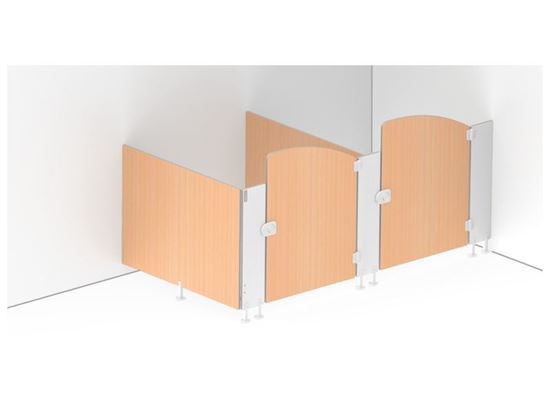 Image sur 56561016 CABINES DE TOILETTES Angle 2 portes