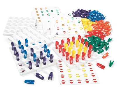 Image de 56662171 JEU DES PINCES COULEURS ET POSITIONS Les 4 unités de jeu