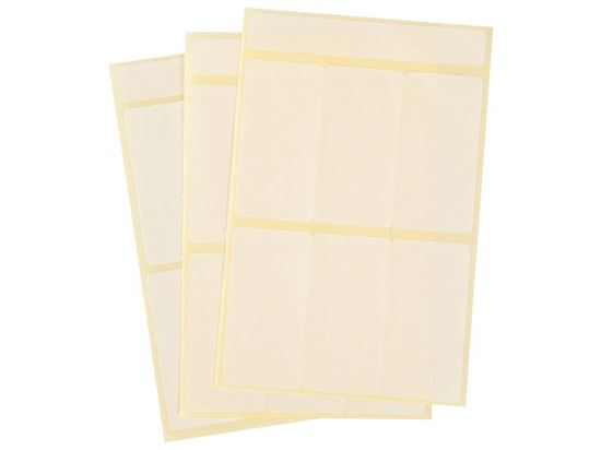 Image sur 55746001 ÉTIQUETTES SOLUBLES Blanches L: 5 cm - 2,5 cm.