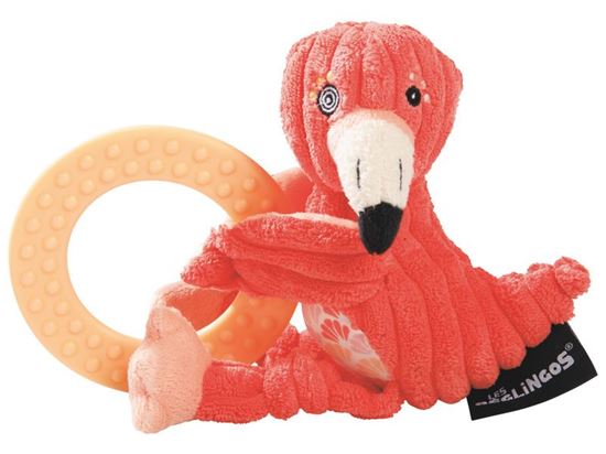 Image sur 56168171 DOUDOU HOCHET DE DENTITION FLAMINGOS le flamand rose